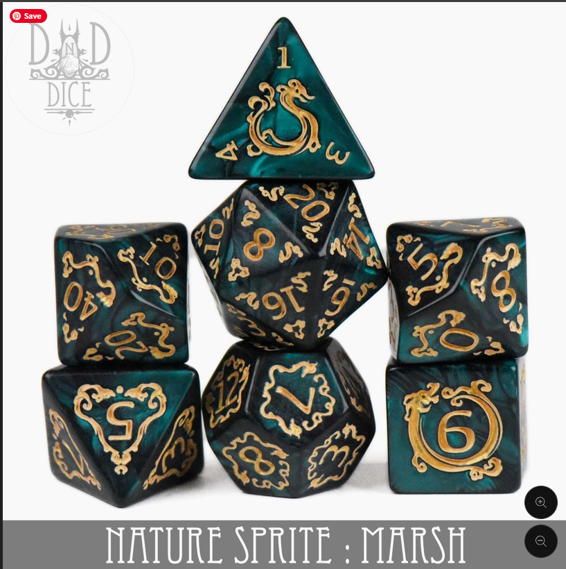 Nature Sprite: Marsh- 20mm Dice Set