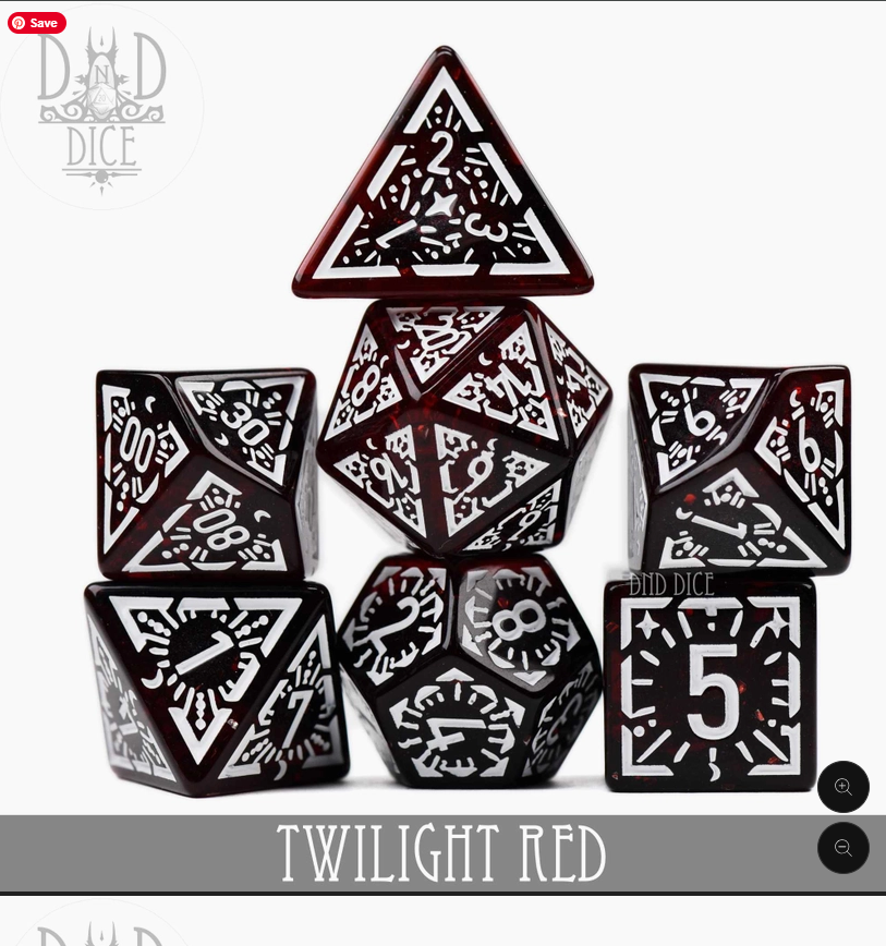 Twilight Red- 20mm Dice Set